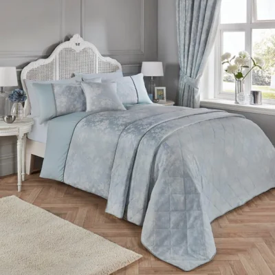 Dunelm Dreams and Drapes Woven Imelda Duck Egg Duvet Cover and Pillowcase Set Duck Egg (Blue)