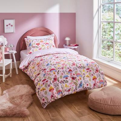 Dunelm Floral Mushroom Duvet Cover & Pillowcase Set