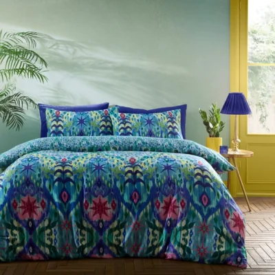 Dunelm Matthew Williamson Ikat 100% Cotton Duvet Cover & Pillowcase Set