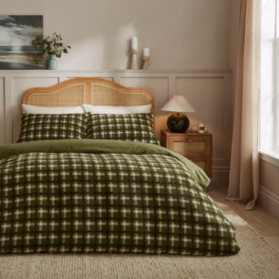 Dunelm Check Soft Timeless Duvet Cover and Pillowcase Set