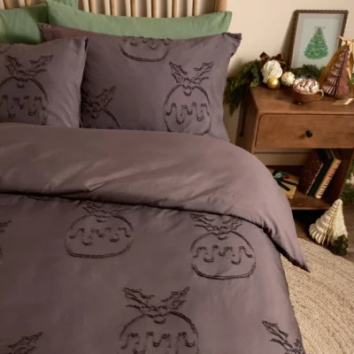 Dunelm Duvet Day Puddings Soft Tufted Duvet Cover & Pillowcase Set