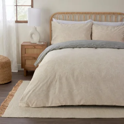 Dunelm Skyler Paisley Ivory 100% Cotton Duvet Cover and Pillowcase Set Cream