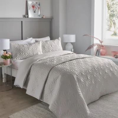 Dunelm Cavali Duvet Cover and Pillowcase Set Silver Silver