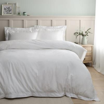 Dunelm Bianca Lottie Embroidery Cotton Duvet Cover & Pillowcase Set