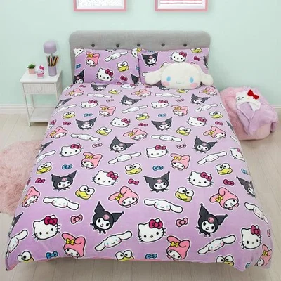 Dunelm Hello Kitty Chill Fleece Duvet Cover & Pillowcase Set