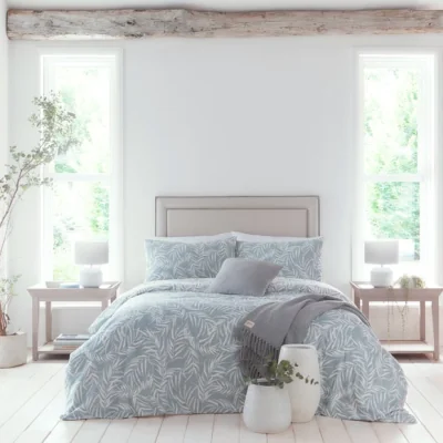 Dunelm Joelle Duvet Cover and Pillowcase Set Blue Blue