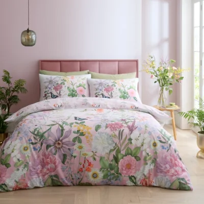 Dunelm RHS x Catherine Lansfield Enchanted Butterfly Garden Duvet Cover & Pillowcase Set