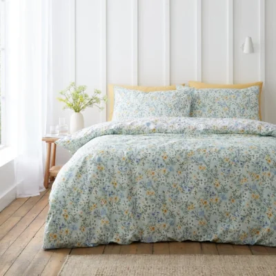 Dunelm Bianca Ditsy Floral 100% Cotton Duvet Cover & Pillowcase Set