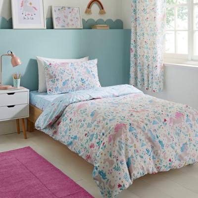 Dunelm Unicorn Meadow Polycotton Duvet Cover & Pillowcase Set