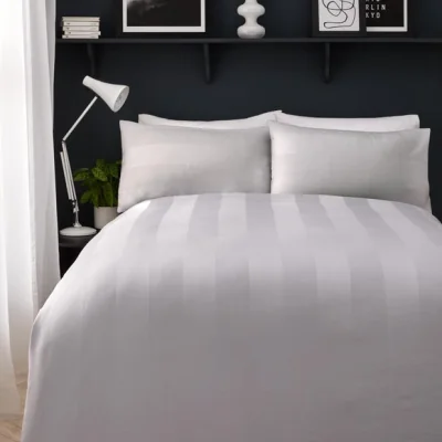 Dunelm Capri Duvet Cover and Pillowcase Set Silver Silver