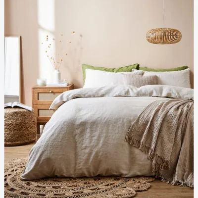 Dunelm Edited Life Linen Duvet Cover Set Natural