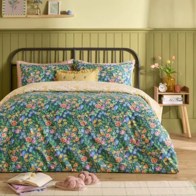 Dunelm furn. Emerie Polycotton Duvet Cover & Pillowcase Set