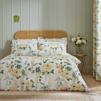 Dunelm Hidcote Peonies Polycotton Duvet Cover & Pillowcase Set