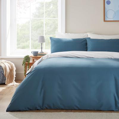 Dunelm Reversible Polycotton Duvet Cover and Pillowcase Set Ivory
