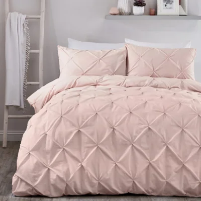 Dunelm Lara Duvet Cover and Pillowcase Set Blush Pink Blush (Pink)