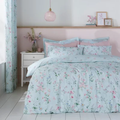 Dunelm Sweetpea Polycotton Duvet Cover & Pillowcase Set