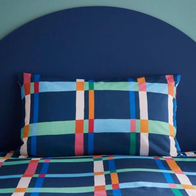 Dunelm Bright Check Polycotton Duvet Cover & Pillowcase Set