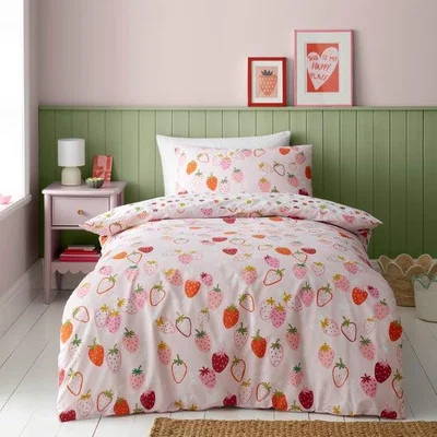 Dunelm Strawberries Duvet Cover & Pillowcase Set