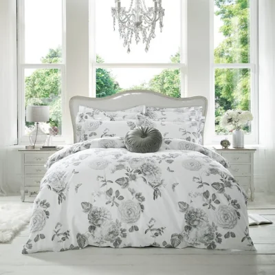 Dunelm Holly Willoughby Adele Grey Duvet Cover & Pillowcase Set Grey