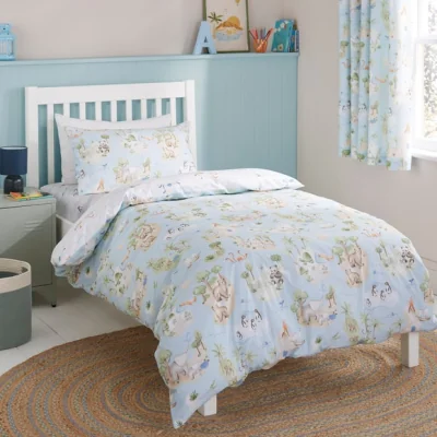 Dunelm Adventue Map 100% Cotton Quilt Cover and Pillowcase Set