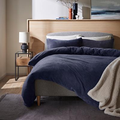 Dunelm Dunelm Teddy Bear Folkstone Blue Duvet Cover & Pillowcase Set, Size: Super Kingsize Teddy Folkstone Blue