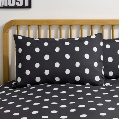Dunelm Dottie Quilt Cover & Pillowcase Set
