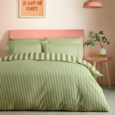 Dunelm Fusion Bold Stripe Polycotton Duvet Cover & Pillowcase Set