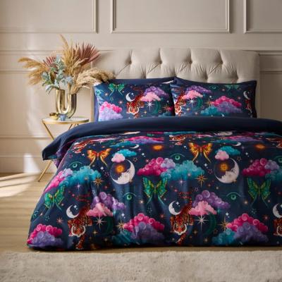 Dunelm Mystic Mirror Printed Velour Duvet Cover & Pillowcase Set