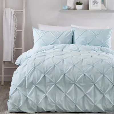Dunelm Lara Duvet Cover and Pillowcase Set Duck Egg Blue Duck Egg (Blue)
