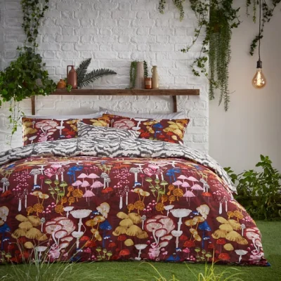 Dunelm furn. Amanita Duvet Cover Set Redwood Redwood