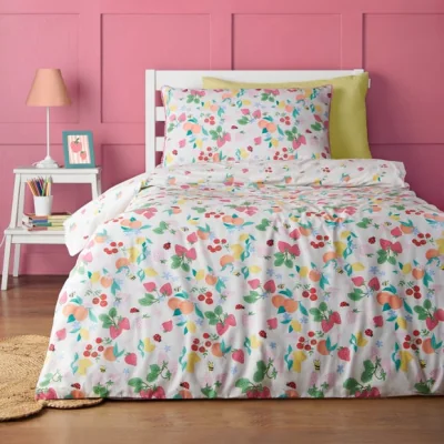 Dunelm Catherine Lansfield Fruity Friends Quilt Cover and Pillowcase Set