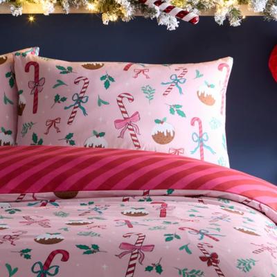 Dunelm Fusion Festive Fancy Polycotton Duvet Cover & Pillowcase Set