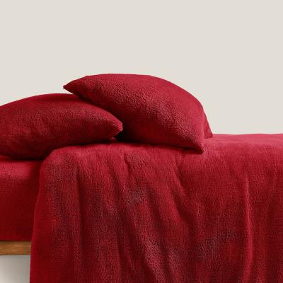 Dunelm Dunelm Teddy Bear Red Duvet Cover & Pillowcase Set, Size: Super Kingsize Teddy Red