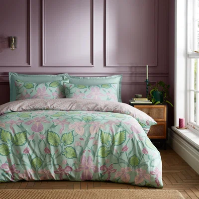 Dunelm Nouveau Trail 100% Cotton Duvet Cover and Pillowcase Set