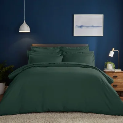 Dunelm Fogarty Soft Touch Duvet Cover and Pillowcase Set Forest (Green)