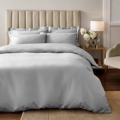 Dunelm Soft & Silky Duvet Cover and Pillowcase Set Silver