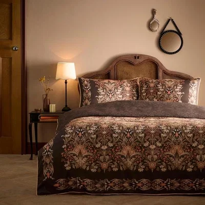 Dunelm Appletree Audrey Cotton Sateen Duvet Cover & Pillowcase Set