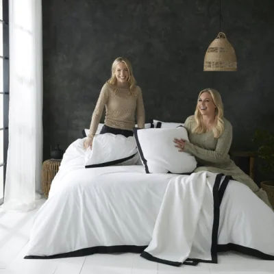 Dunelm Style Sisters Textured 100% Cotton Duvet Cover & Pillowcase Set Natural