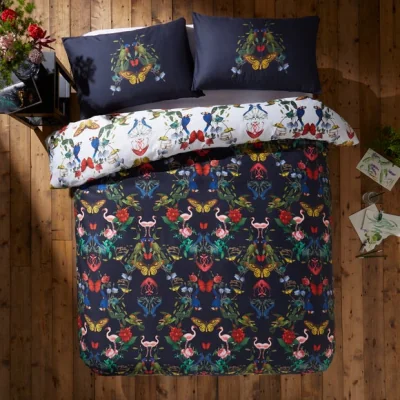 Dunelm Tropical Kaleidoscope Duvet Cover & Pillowcase Set Yellow