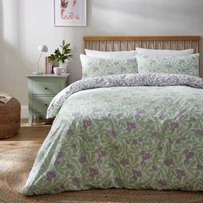 Dunelm Flower Trail Lilac Duvet Cover and Pillowcase Set Lilac