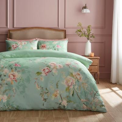 Dunelm Melody 100% Cotton Sateen Duvet Cover & Pillowcase Set