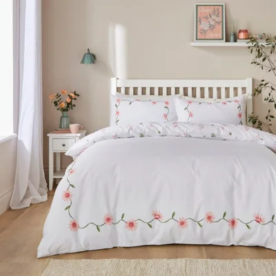 Dunelm Celeste Floral Polycotton Duvet Cover & Pillowcase Set