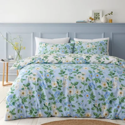 Dunelm Blossom Floral Polycotton Duvet Cover & Pillowcase Set