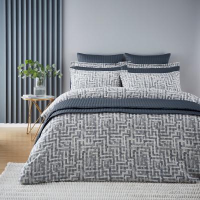 Dunelm Indus Geo Jacquard 100% Cotton Duvet Cover and Pillowcase Set