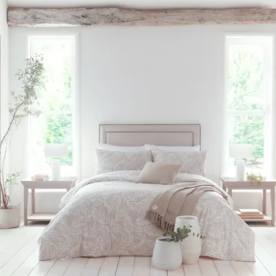Dunelm Joelle Duvet Cover and Pillowcase Set Natural Natural