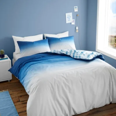 Dunelm Navy Ombre Duvet Cover & Pillowcase Set Navy (Blue)