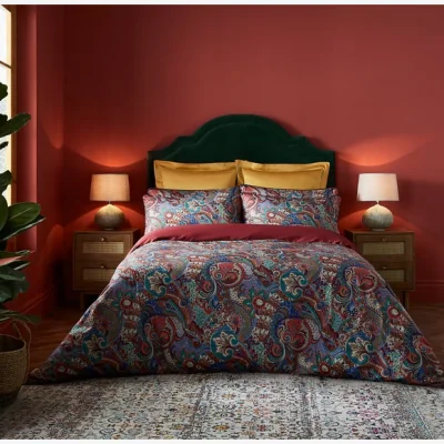 Dunelm Dorma Persian Jewel Duvet Cover and Pillowcase Set Red