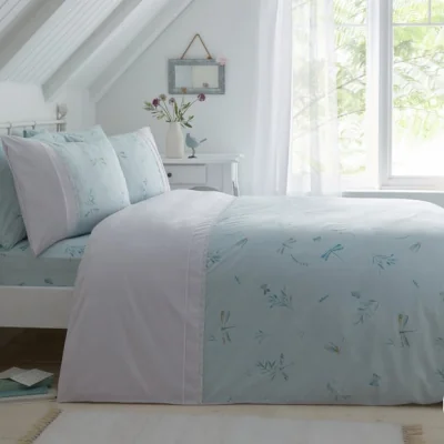 Dunelm Dreams and Drapes Decorative Fifi Duvet Cover and Pillowcase Set Blue