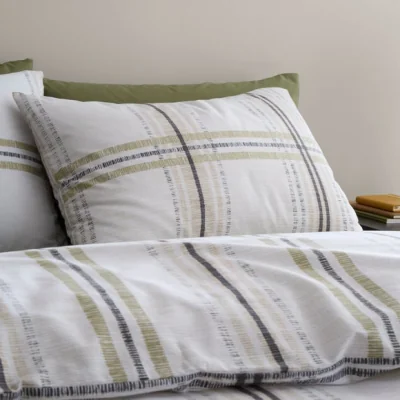 Dunelm Bury Check Polycotton Duvet Cover & Pillowcase Set