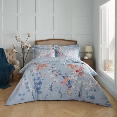 Dunelm Dorma Love Bird Teal Duvet Cover and Pillowcase Set Teal (Blue)